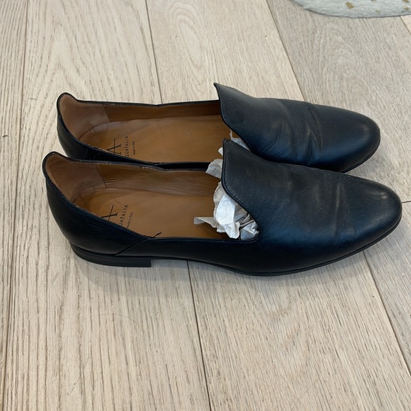 Aquatalia Emmaline Black Leather Loafers - Picture 3 of 7